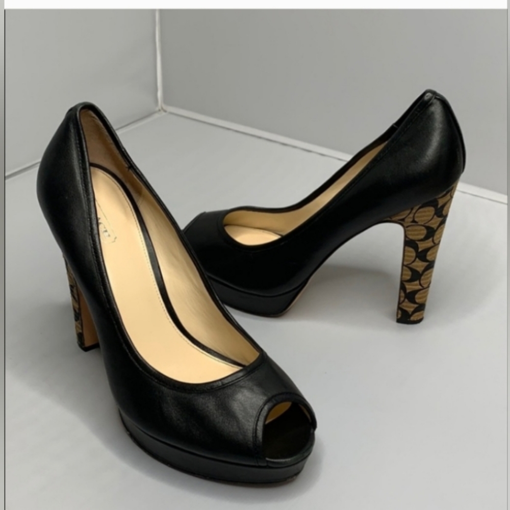 COACH Black Leather Pumps